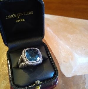 John Hardy Blue Topaz & Diamond Ring